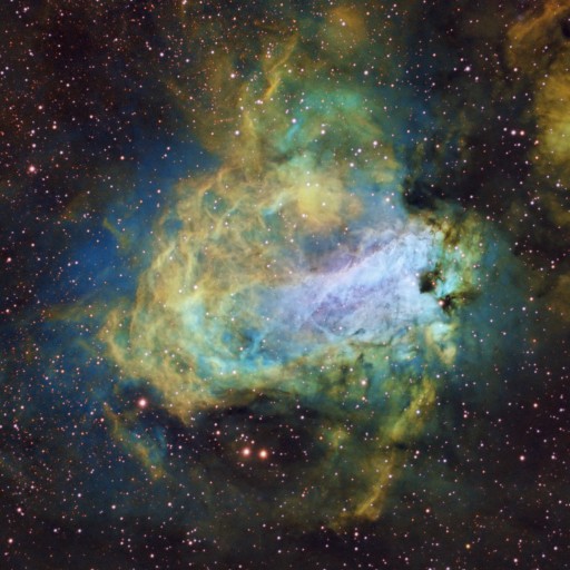 m 17 Hubble Palette RGB stars test