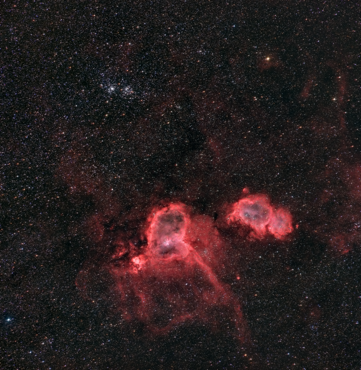 Heart Soul 1200x1228 - IC1805 & IC1848 Heart & Soul nebula
