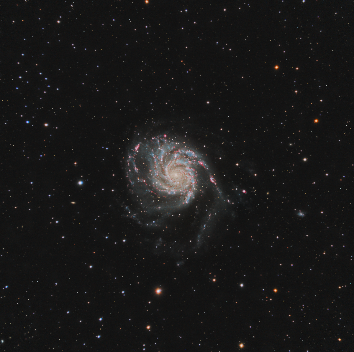M101 LRGB-Ha pinwheel galaxy