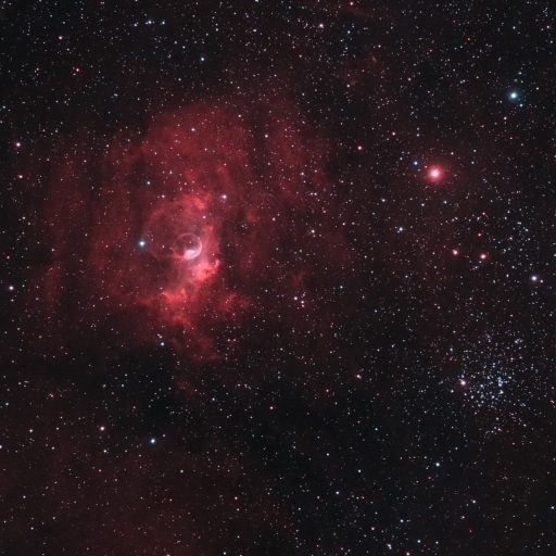 Bublle LRGB 512x512 - BUBBLE NEBULA NGC 7635