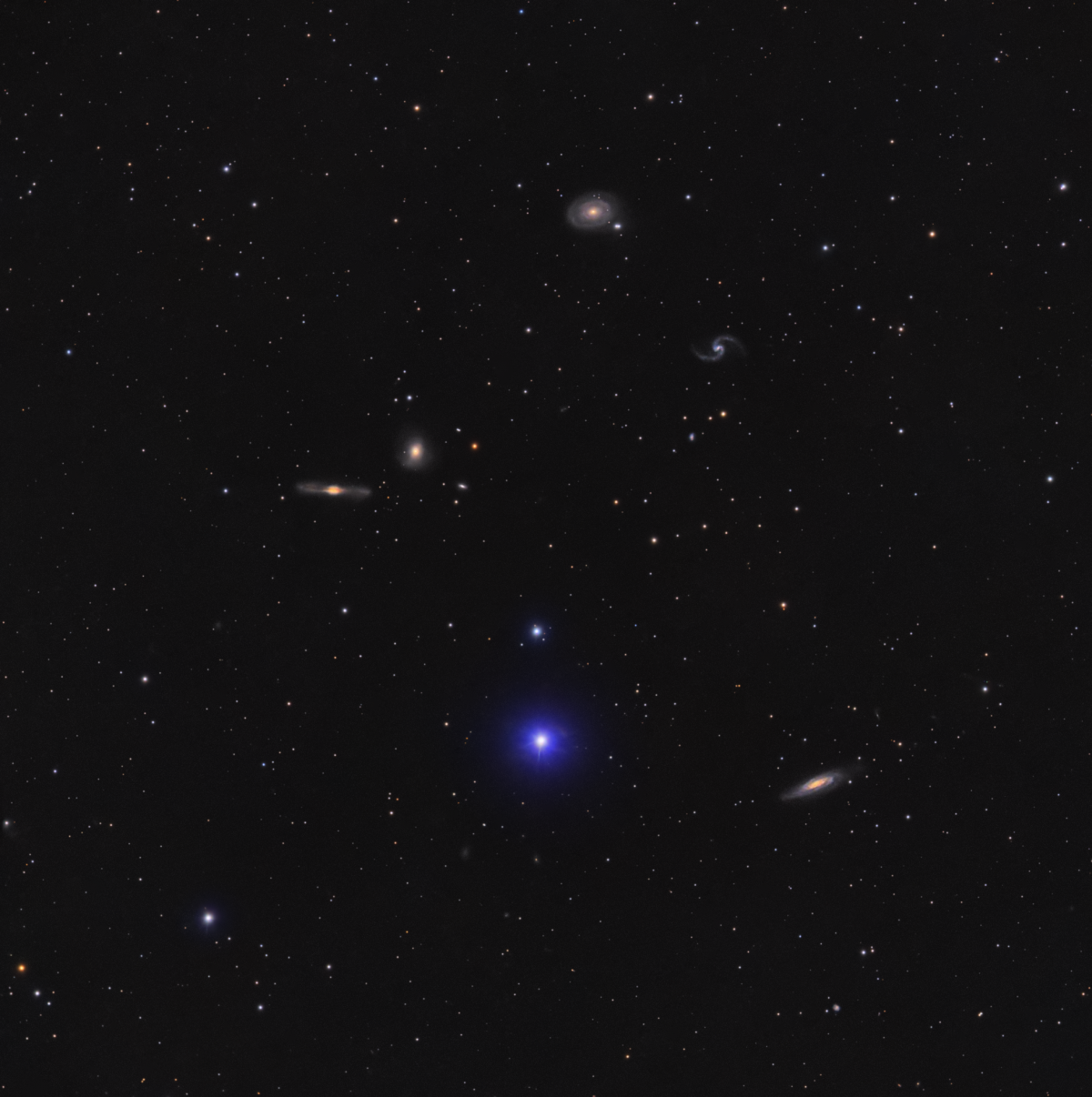 Galaxy group 1200x1206 - Aries galaxy group